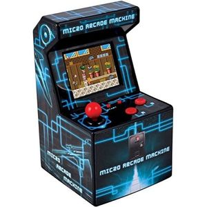 ITAL Mini Arcade-machine, retro design, draagbare mini-console met 250 spellen, 16 bits, machine, perfect als geek-cadeau voor kinderen en volwassenen (Blauw)