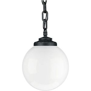 Cristher Lighting - INDURA GLOBO hanglamp zwart-wit buiten IP65 (Diam.30cm). Klassieke stijl hanglamp voor terrassen, balkons en veranda's.