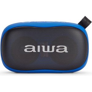 Aiwa - BS-110BL - Bluetooth Luidspreker - Zwart - Blauw - 2 Uur Batterij