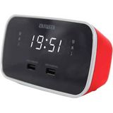 Aiwa - CRU-19RD - Wekkerradio - Rood - LED-display - USB-oplaadfunctie