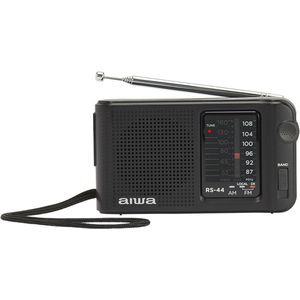 Aiwa RS-44 zakradio, elegant nostalgisch design, draagriem, stereo AM/FM