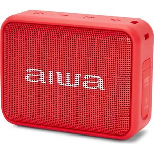 Aiwa - Bs-200rd - Draagbare Bluetooth-luidspreker - Rood - Waterbestendig - Tot 12 Uur Afspelen
