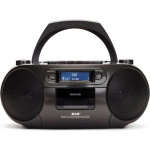 Aiwa BBTC-660DAB Zwart draagbare DAB+/FM radio - met cd-speler, cassette, Bluetooth, USB