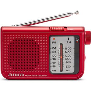Aiwa - RS-55BK - Draagbare Radio - Rood - Hoge Geluidskwaliteit