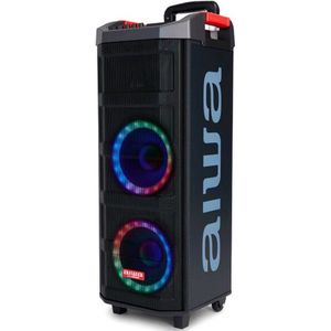 Aiwa KBTUS-608 - PA-luidspreker - Zwart - 80 W - Bluetooth - 2-weg