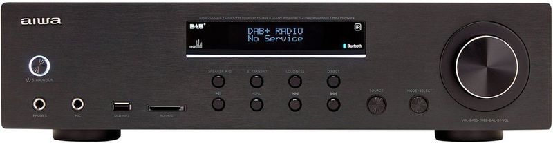 Aiwa AMR-200DAB/BK: Versterke - Dab AV-ontvange - Bluetooth 5. - 200 - USB-poor