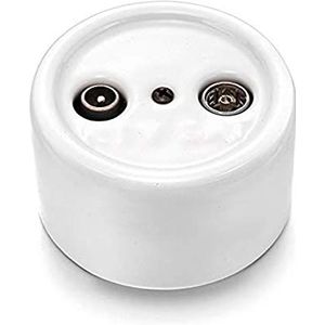 Fontini Garby Garby Stopcontact TV/Sat, enkel porselein, Garby Pack