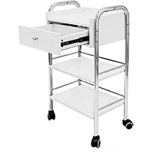 QUIRUMED wagen met lade en twee planken van hout met wielen, stalen frame