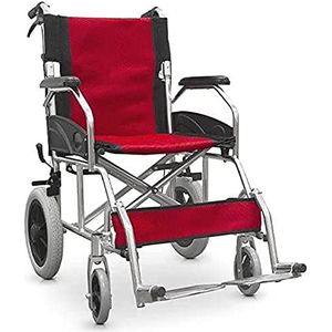 QUIRUMED opvouwbare transferrolstoel, aluminium frame, ultralicht, passagiersremmen, compact opvouwbaar, orthopedisch