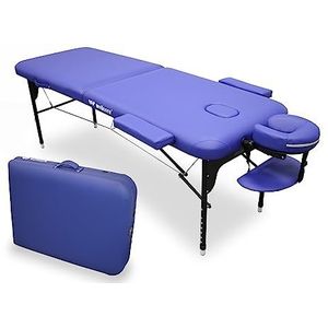 WELLCORE - Aluminium Vouwbrancard - Blauw - Inklapbare Massagetafel - 185 x 65 cm - Tot 225 kg
