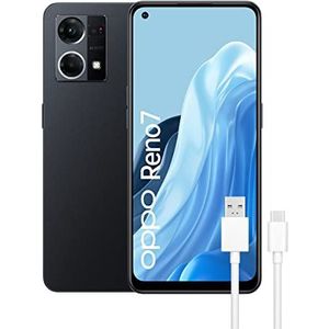 OPPO Reno7 Smartphone 128 GB, 8 GB RAM, Dual Nano SIM, Snapdragon 680, 6,43 inch display, camera 64 MP + 2 MP, microscoopcamera, 2 MP, selfiecamera 32 MP, batterij 4500 mAh, snel opladen 33 W, zwart