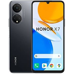 HONOR X7 Android smartphone 11, 4 GB RAM + 128 GB geheugen, 6,74 inch FullView Fluid Display en 90 Hz, 48 MP 48 MP achtercamera en 5000 mAh batterij, zwart