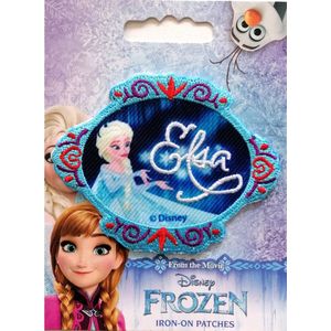 Comercial Mercera Lapjes Appliqués - Bevroren Frozen ijskoning Elsa 2 - overdrukplaatjes opzetstukken Applicaties opnaaien opstrijken Lap Patches, Maat: 6,2 x 8 cm