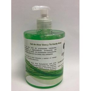 500 ml Aloë Vera Gel met Groene Thee – Hydrateert, Regenerert en Beschermt met pomp inlc