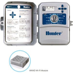 Hunter - beregeningscomputer - X2-Core 801 (buitenmodel IP44) - 8 stations - 3 programma's met elk 4 start tijden
