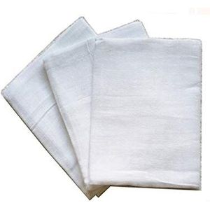 Duffi Baby 5557-01 mousseline, wit, uniseks