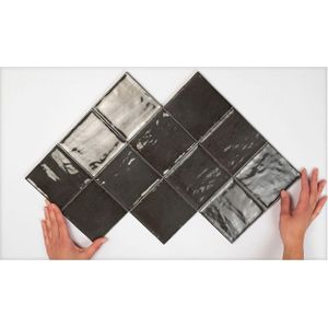 Cifre Ceramica Zellige Wandtegel Graphite 10x10cm