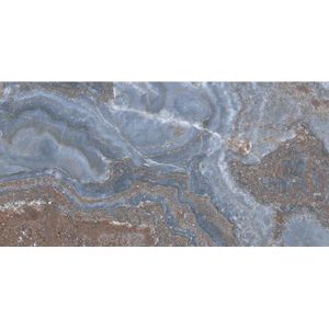 Cifre Ceramica wand- en vloertegel - 60x120cm - 10.5mm - Rechthoek - gerectificeerd - Marmerlook - Blauw Glans SW07312385