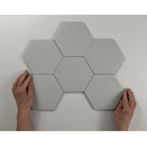 Cifre Cerámica Hexagon Timeless Vloer- en Wandtegel Pearl Mat 15x17cm Vintage Mat Grijs