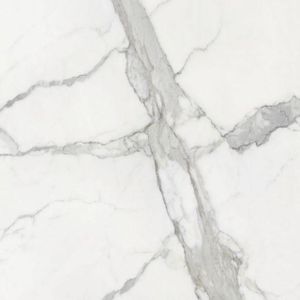 Cifre Ceramica Statuario wand- en vloertegel - 120x120cm - 9mm - Vierkant - gerectificeerd - Marmerlook - Wit/zwart glans SW07310847-1