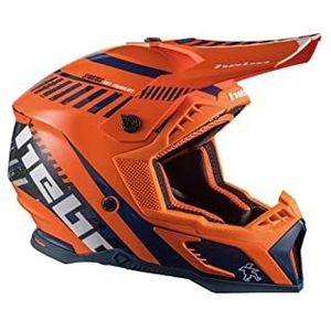 Hebo MX Stratos Enduro Helm voor volwassenen, uniseks, oranje, large