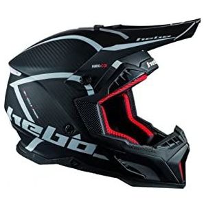 Hebo MX Legend Carbon Enduro Helm voor volwassenen, uniseks, zwart, XXL