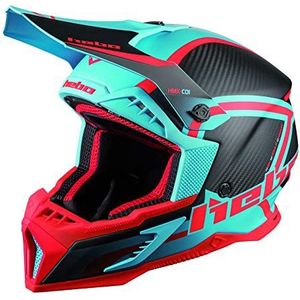 Hebo MX Legend Carbon Enduro Helm Volwassen Unisex, Turkoois, XS