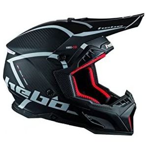Hebo MX Legend Carbon enduro helm voor volwassenen, uniseks, zwart, XS