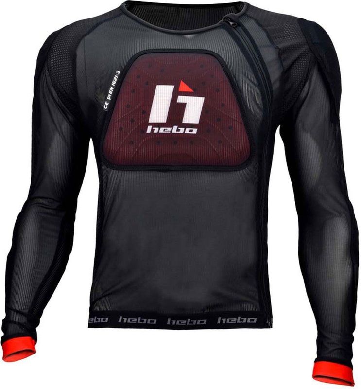 Hebo - Defender Pro - Borstbeschermer - Kinderen - Zwart - Stretchstof