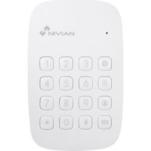 Nivian Draadloos toetsenbord compatibel met NIVIAN Alarm - Geschikt voor gebruik binnenshuis - Meerdere beheerfuncties - RFID-taglezer, eenvoudige installatie zonder kabels