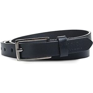 Jaslen Unisex leren riem, echt leer, metalen gesp. Sterk en duurzaam. Originele geschenkverpakking. Merkkwaliteit breedte 20 mm 49902, kleur zwart, eenheidsmaat