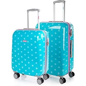 SKPAT - Handbagagekoffer 55x35x25 - Cabin Bagage, Carry On Suitcase, Cabin Suitcase. Combinatie Hangslot 131450, Turkoois (S-66450), Elegant