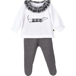 Calamaro - baby meisjes - setje Chester met kraagje - maat 56/62