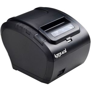 iggual - Tickets thermische printer - 260 mm/s - papierrol 80 mm - gewicht 2,1 kg - zwart