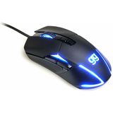 iggual - Tourmaline - Gaming Muis - Zwart - 7 Knoppen - USB Kabel - RGB MultiZone Verlichting - 800 tot 7200 dpi