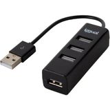 Iggual - HUB-A-4p - Docking Station - Zwart - USB-hub met 4 USB-A 2.0-poorten