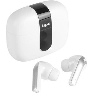 iggual - Draadloze Hoofdtelefoon - Wit - Bluetooth 5.3 - Ruisonderdrukking