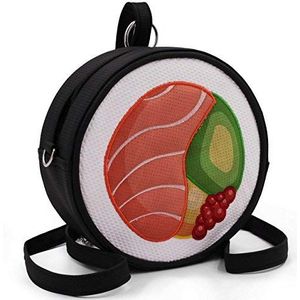 Oh My Pop Unisex Sushi-tas voor volwassenen, zwart/roze, Meerkleurig, 23 cm, schooltas