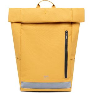 Lefrik Reflective Roll Rolltop Laptop Rugzak - Eco Friendly - Recycled Materiaal - 15,6 inch - New Mustard