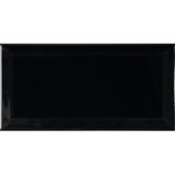 Wandtegels - Metro - Hoogglans - Zwart - 10x20 cm