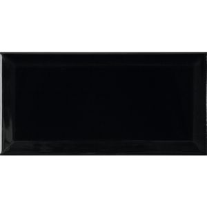Wandtegels - Metro - Hoogglans - Zwart - 10x20 cm