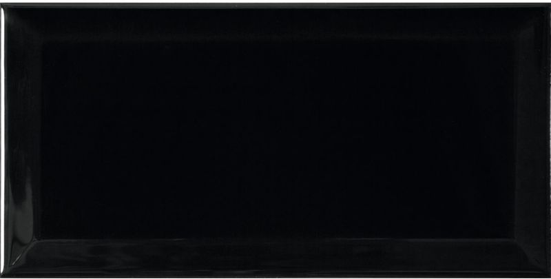 Wandtegels - Metro - Hoogglans - Zwart - 10x20 cm