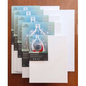 3D Premium Châssis entoilé Lot de 10-50x80cm 380g/m² Toile à peindre Artina Appr