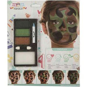 My Other Me - Camouflage Make-up Set - Bruin - Zwart - Groen - Inclusief Applicator