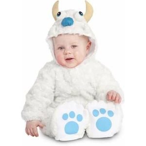 MOM - Baby Yeti Kostuum - Pluche - Wit - Jumpsuit
