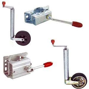 Bracket - GS76010 - Transportwiel - Gegalvaniseerd Staal - Rubberen Velg