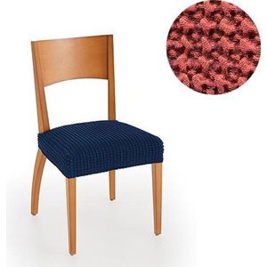 Belmarti® Stoelhoes Milos Steenrood (2 stuks) voor eetkamerstoelen 40-50cm - Extreme Stretch stoelhoezen - Antistatisch - Ademend Katoen