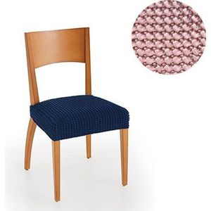 Stoelhoes Milos Roze (2 stuks) voor eetkamerstoelen 40-50cm - Extreme Stretch stoelhoezen - Antistatisch: geen geknetter - Ademend Katoen: geen zweten