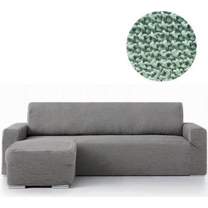 Bankhoes Milos Chaise Longue Links met lange arm - Mint - Extreme Stretch Hoekbank Hoes - Geschikt voor 230-310cm & Arm 110-180cm