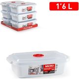 PlasticForte - Magnetronschaal - Wit - Kunststof - 1,6 Liter